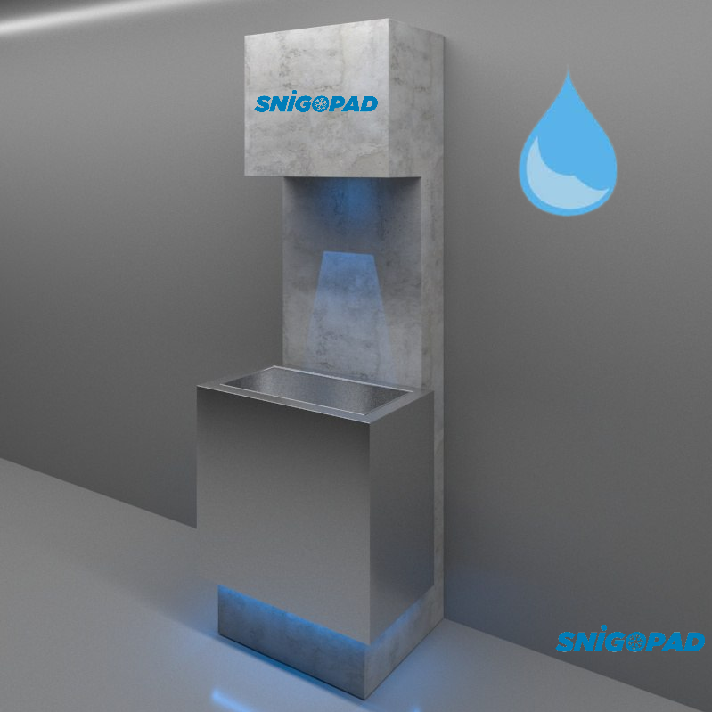 SNIGOPAD Arctis free-standing snow generator, water-cooled, 50-60 l of snow/hour, unfinished SPA300-1SW-0